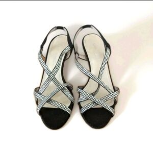 Caparros Black Rhinestone Heels